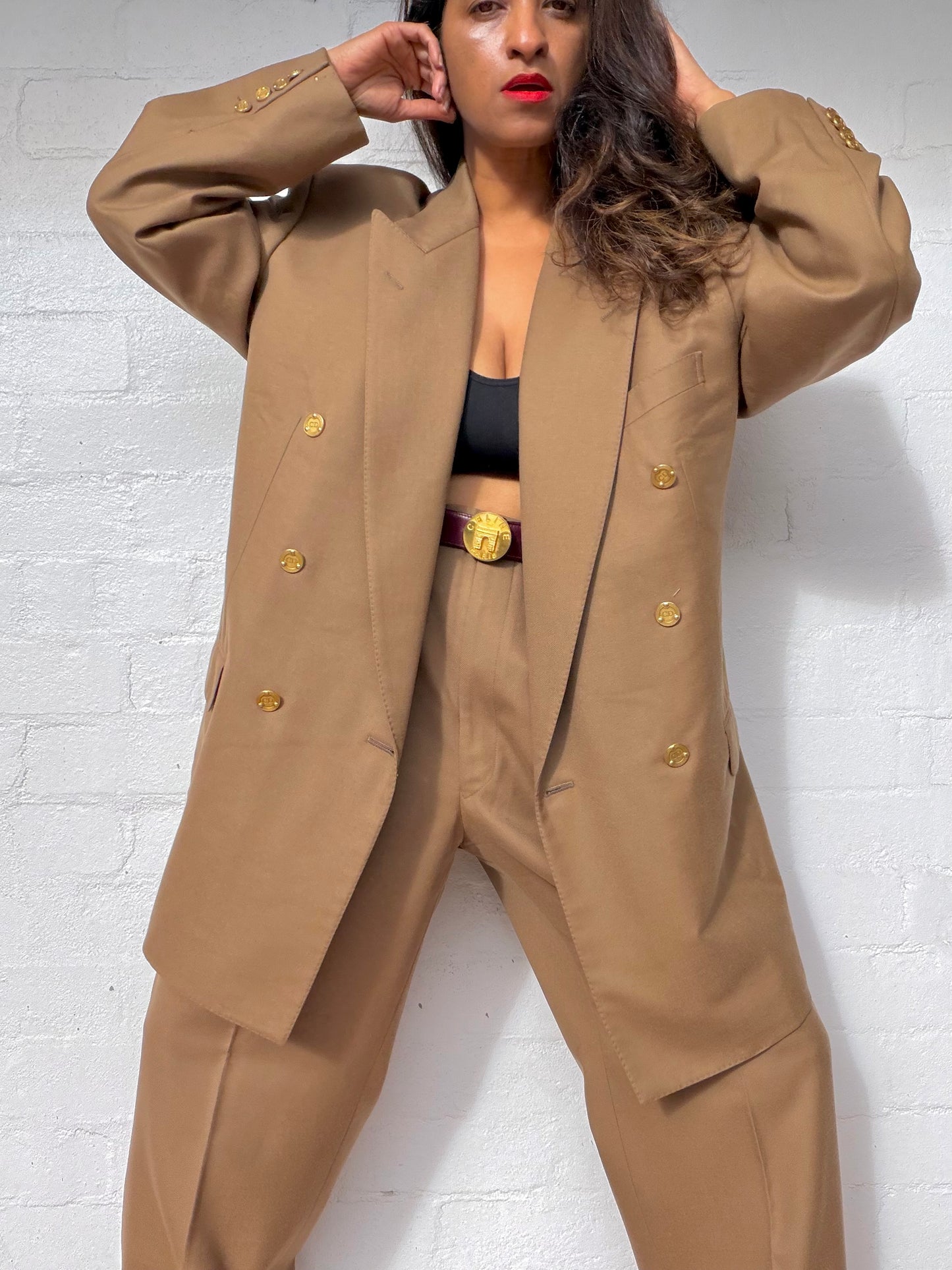 Vintage Christian Dior Double Breasted Wool Suit