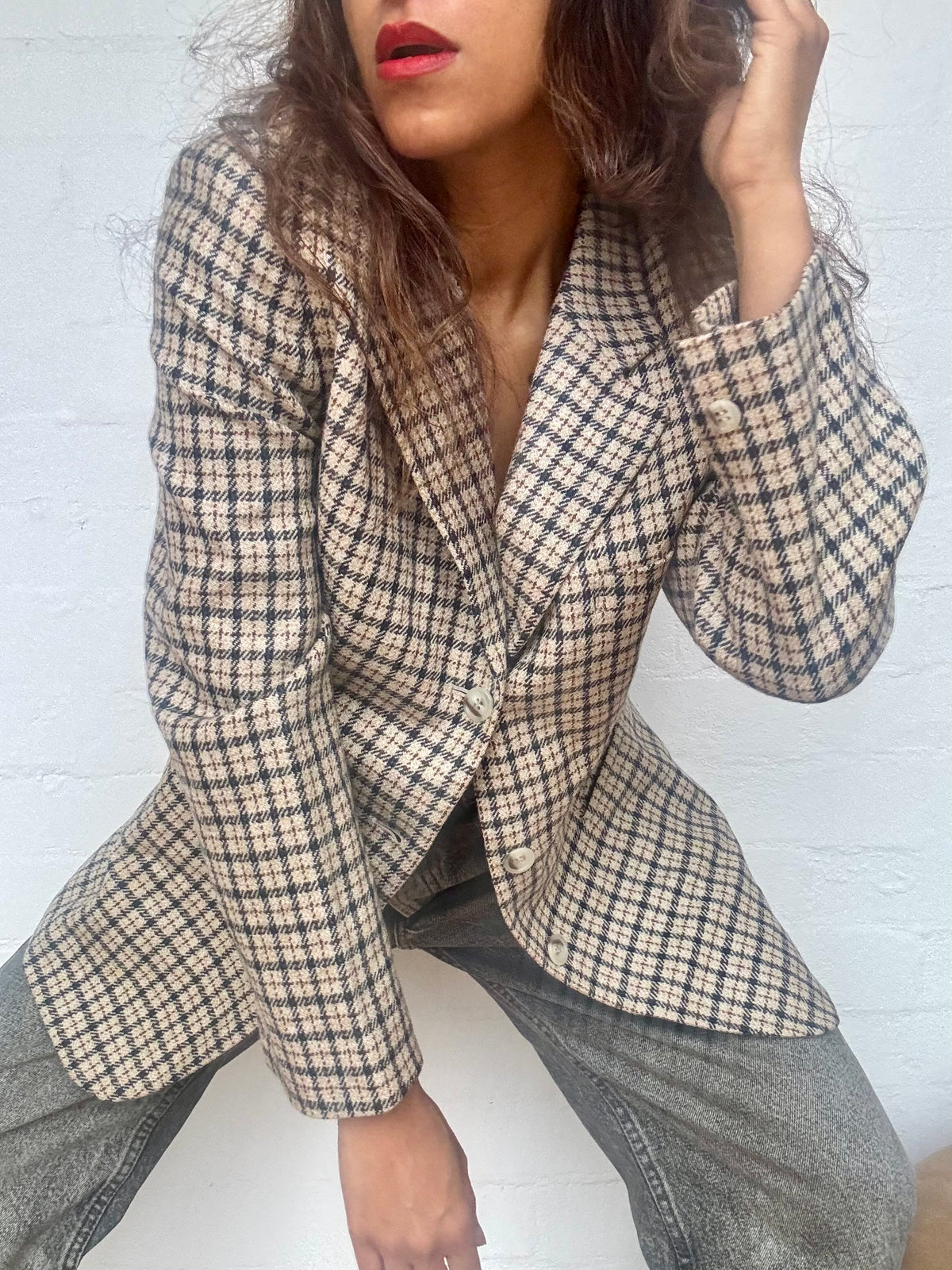 Authentic Dior 90's Check Blazer