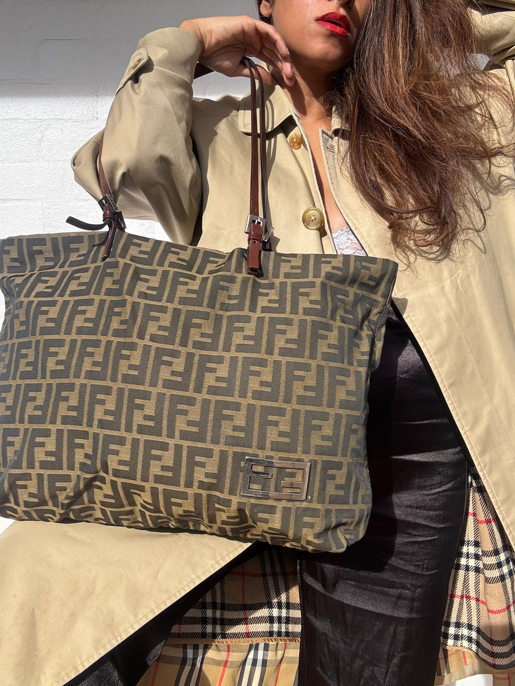 Fendi Brown Zucca Canvas Tote