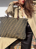 Fendi Brown Zucca Canvas Tote