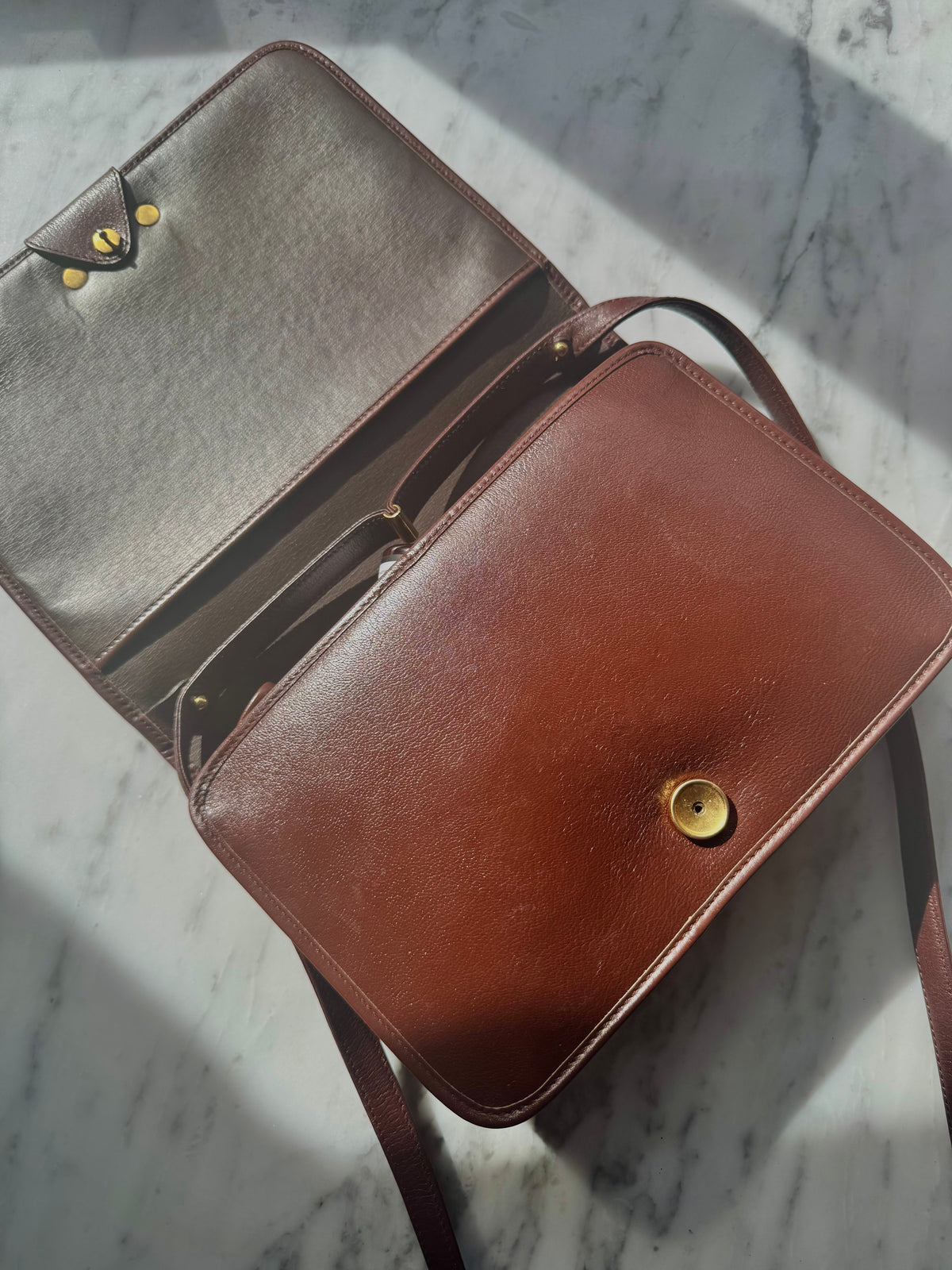 Vintage Christian Dior Leather Bag - Brown
