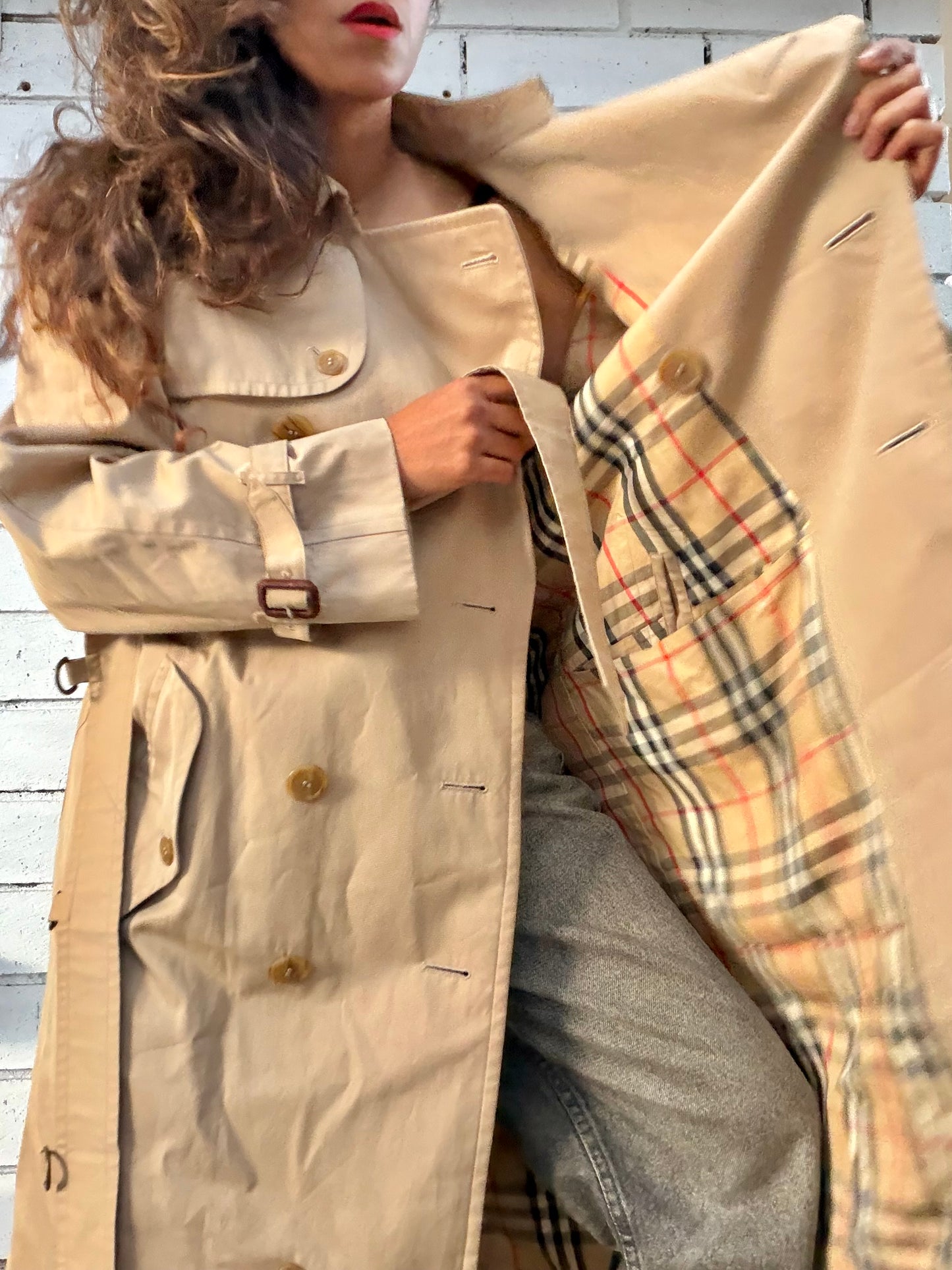 Burberry Double Breasted Trench Coat