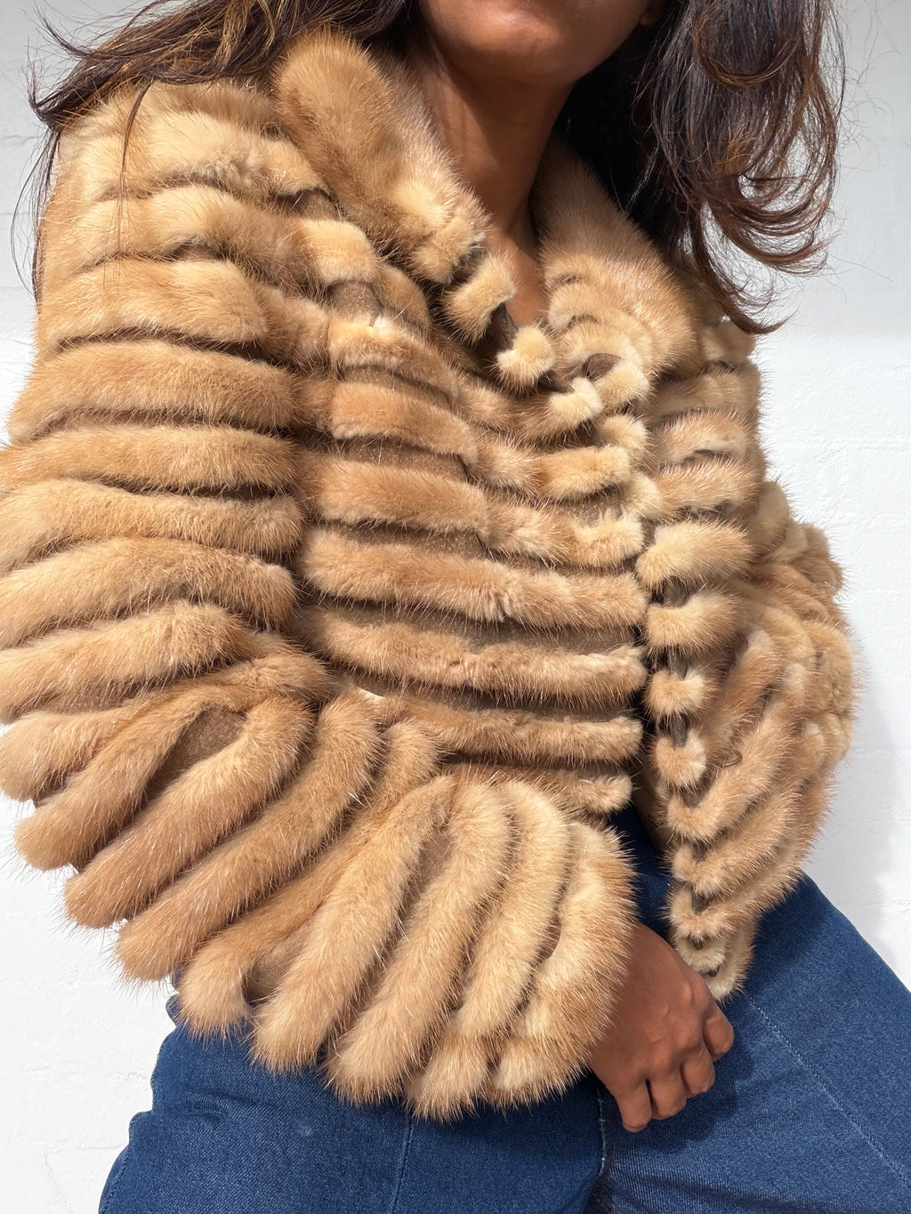 Vintage Cropped Mink Fur Coat