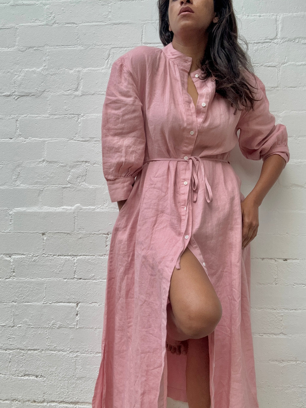 Avenue Linen Shirt Dress