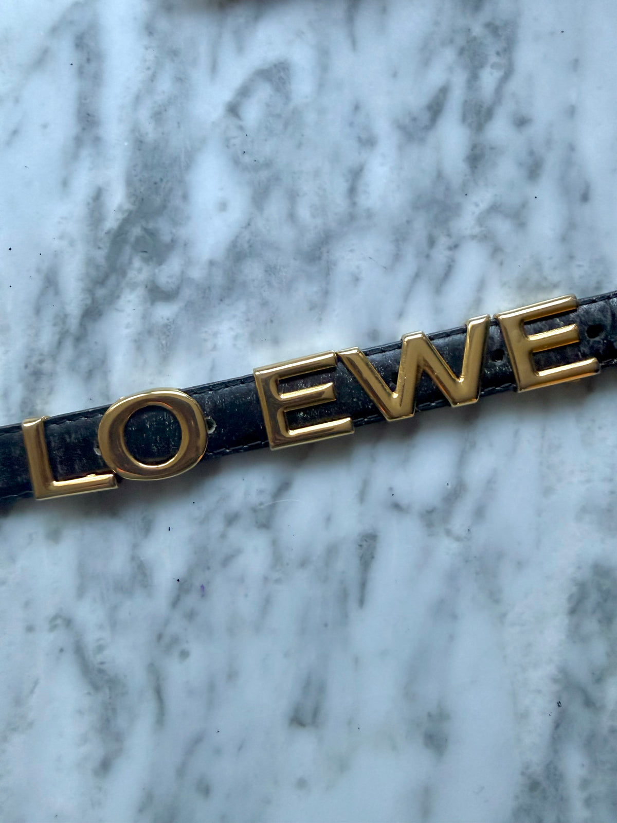 Rare Vintage Loewe Belt - Black