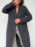 Jac + Jack Long Wool Coat - Black