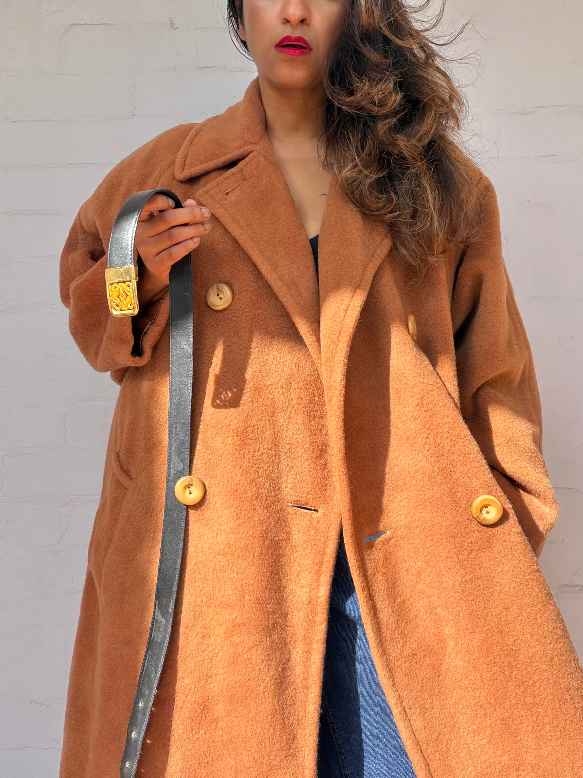 Super Rare Vintage Christian Dior Camel Coat