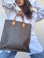 Louis Vuitton Monogram Sac Plat Tote Handbag