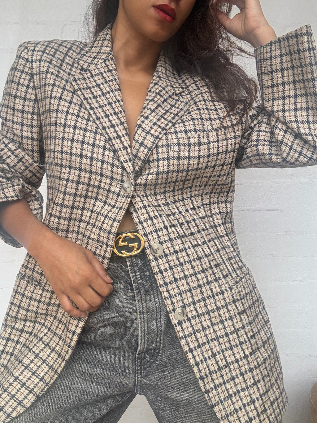 Authentic Dior 90's Check Blazer