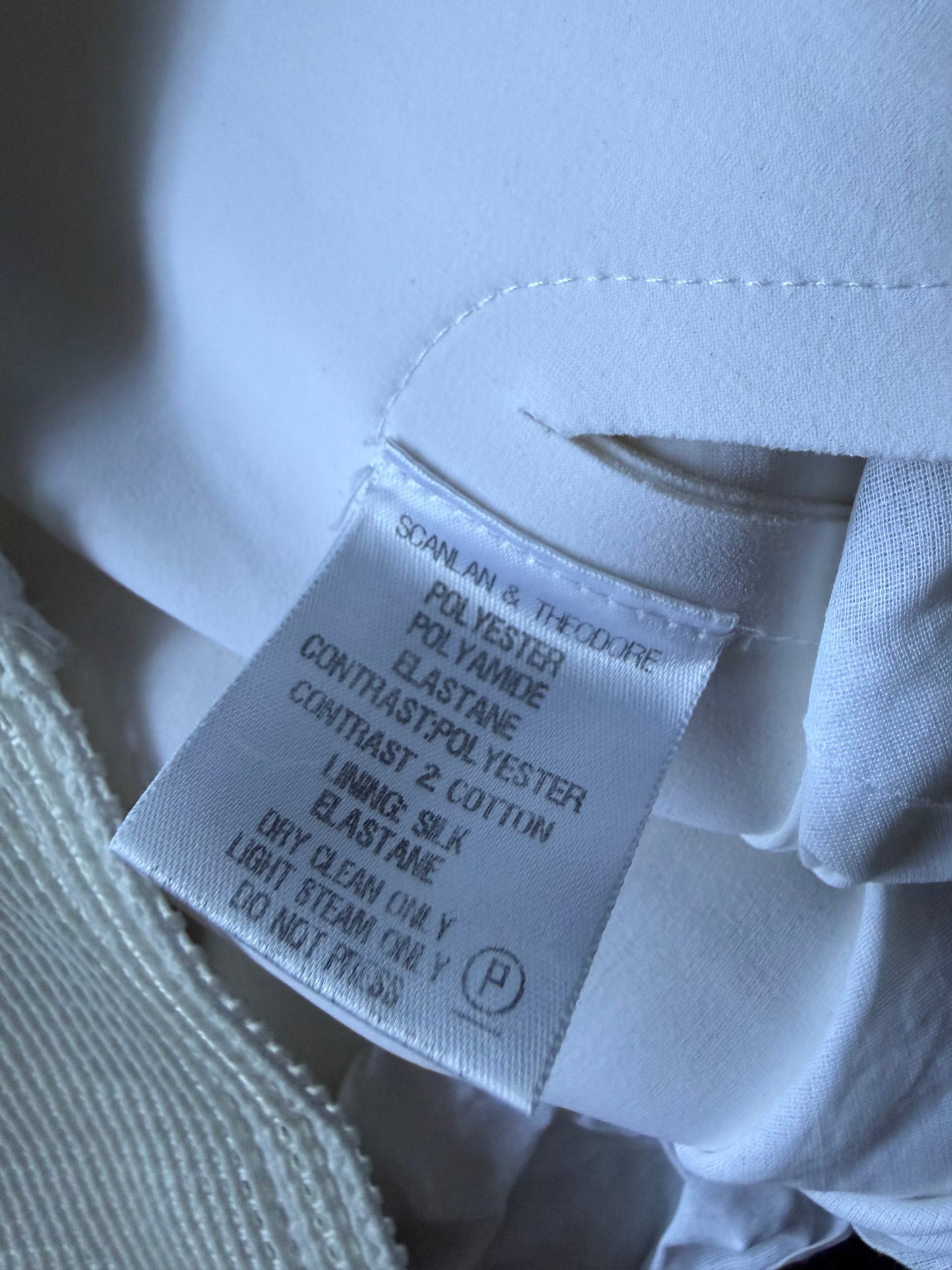 Scanlan & Theodore Mesh Scuba Halter Dress -  White