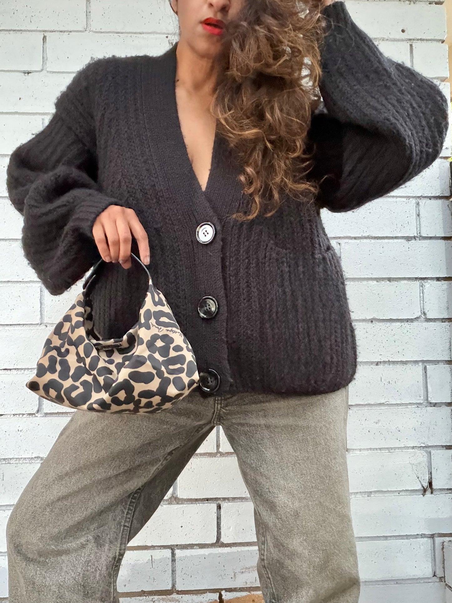 Bottega Veneta Leopard Leather Vanity Pouch
