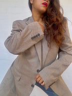 Vintage Burberry’s Silk & Wool Check Blazer