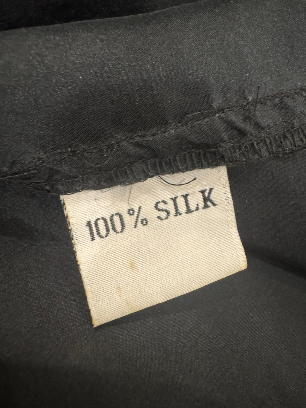 Vintage Black Silk Shirt - Featherlight