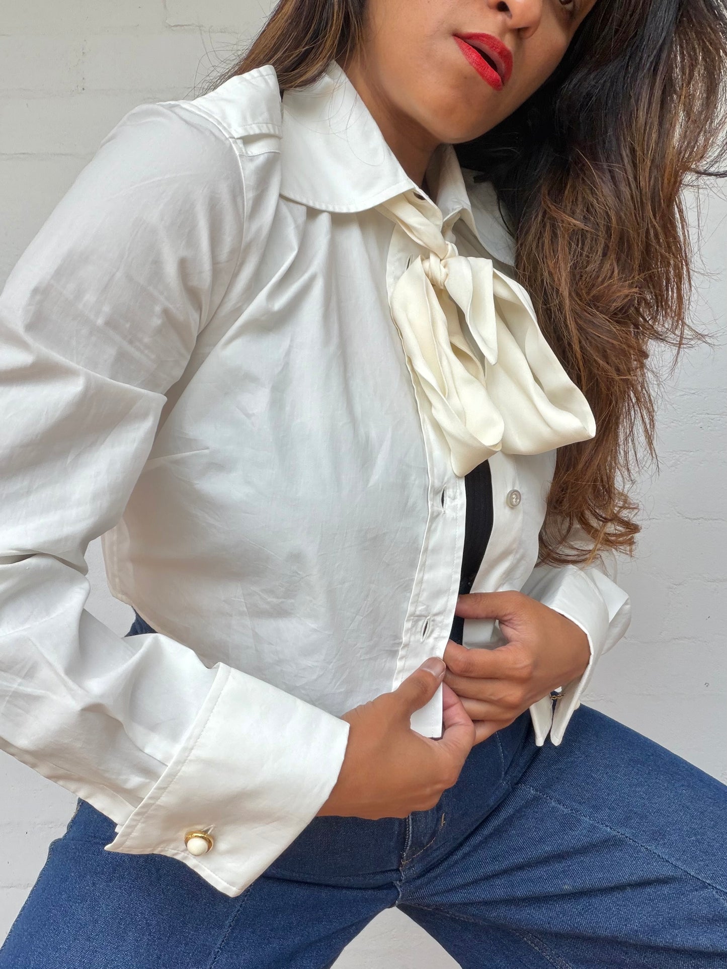 GUCCI White Cropped Shirt