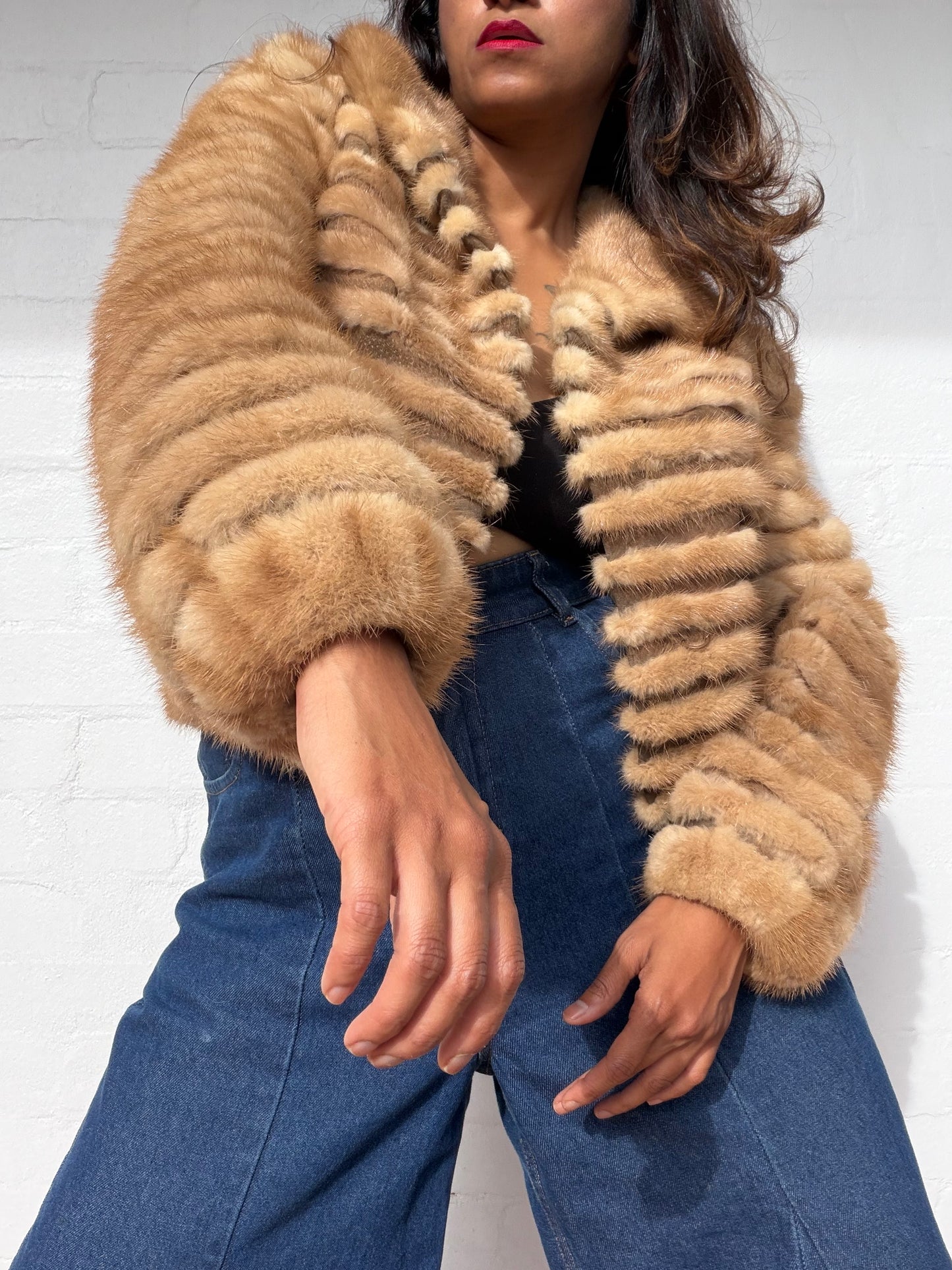 Vintage Cropped Mink Fur Coat