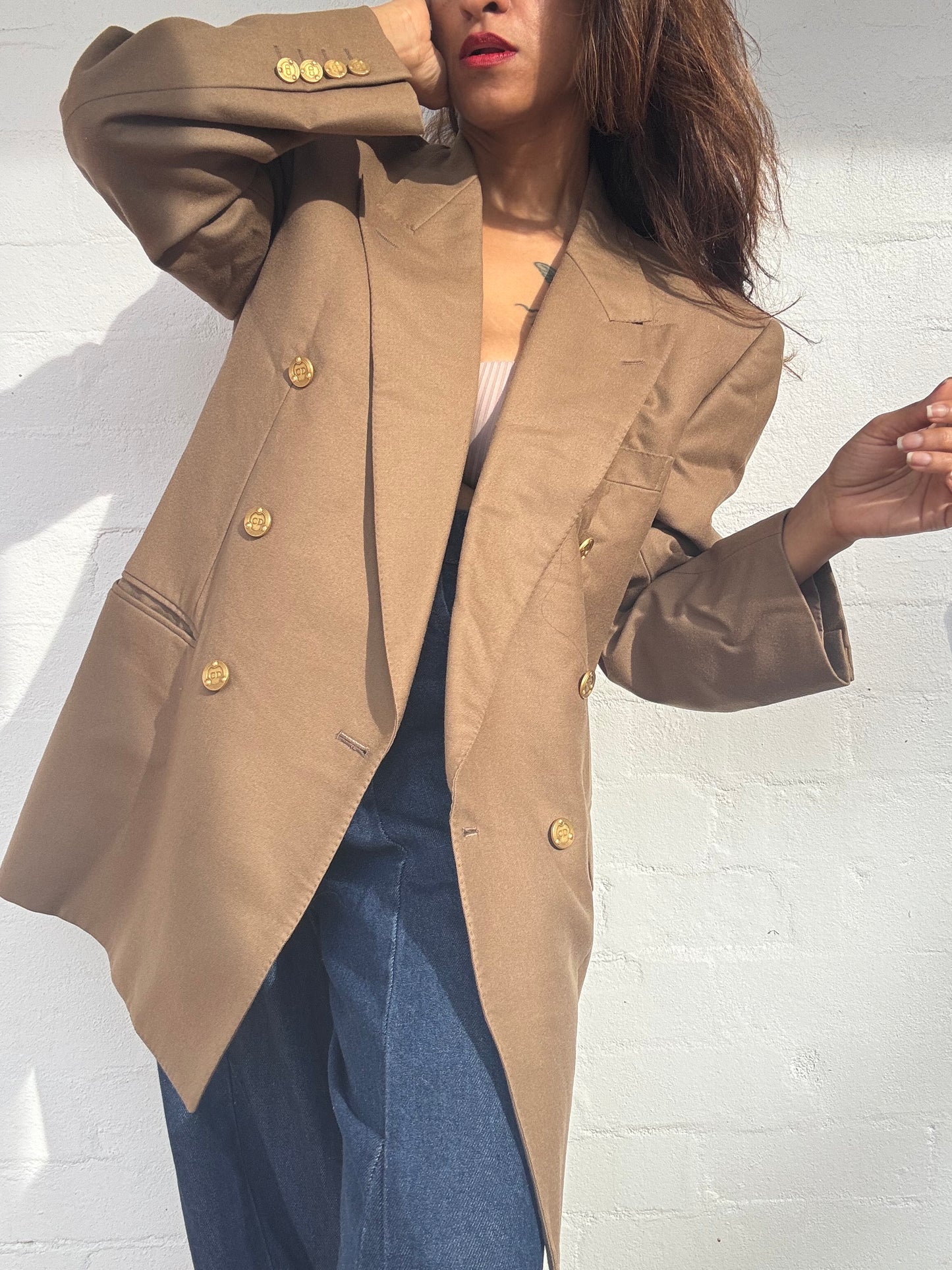 Vintage Dior Wool Blazer - Sand