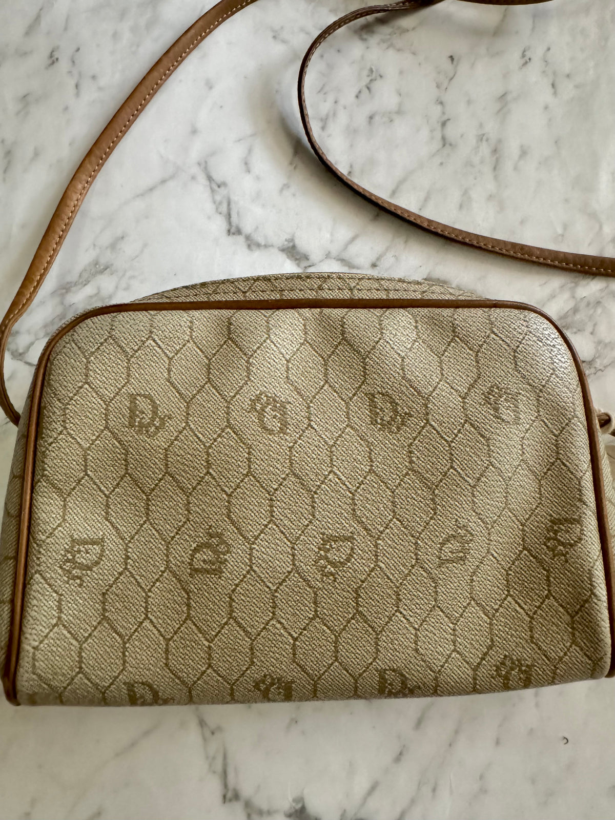 Authentic Vintage Christian Dior Monogram Honeycomb Crossbody