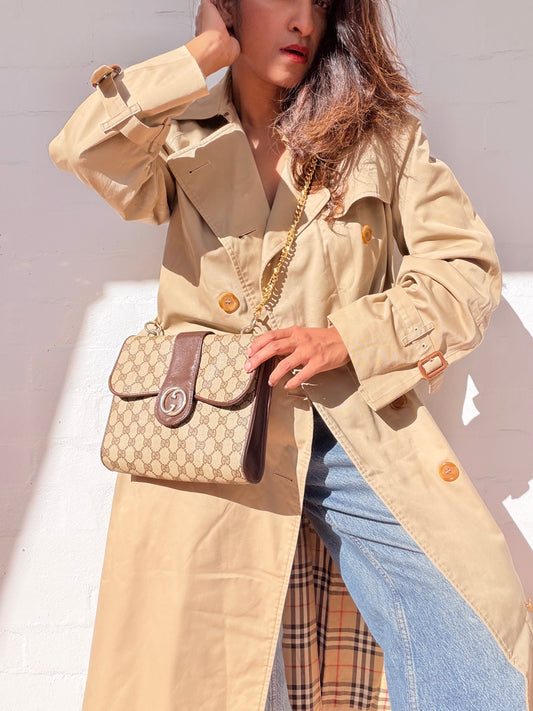 Vintage Gucci Monogram Crossbody Bag