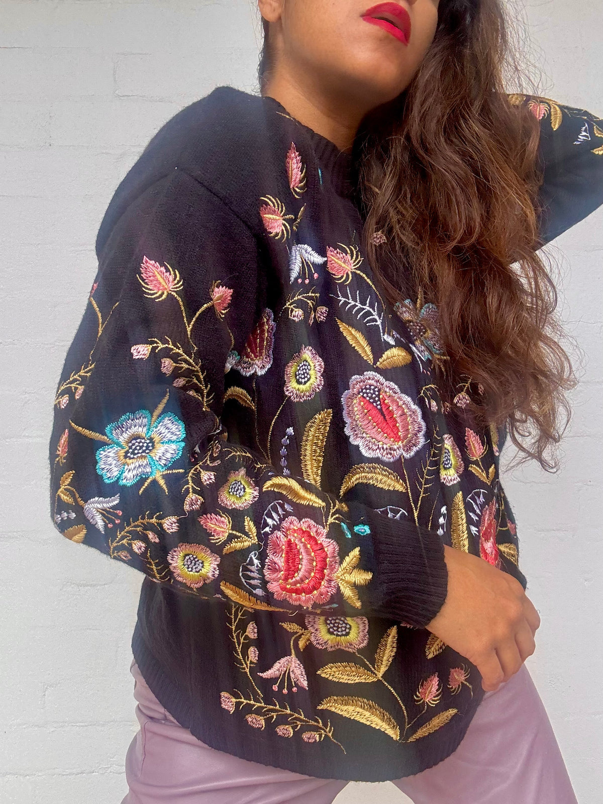Floral Embroidered Jumper