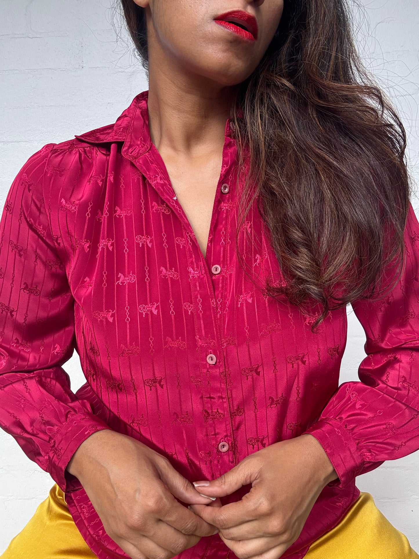 1970's Vintage Monogram Carriage Shirt