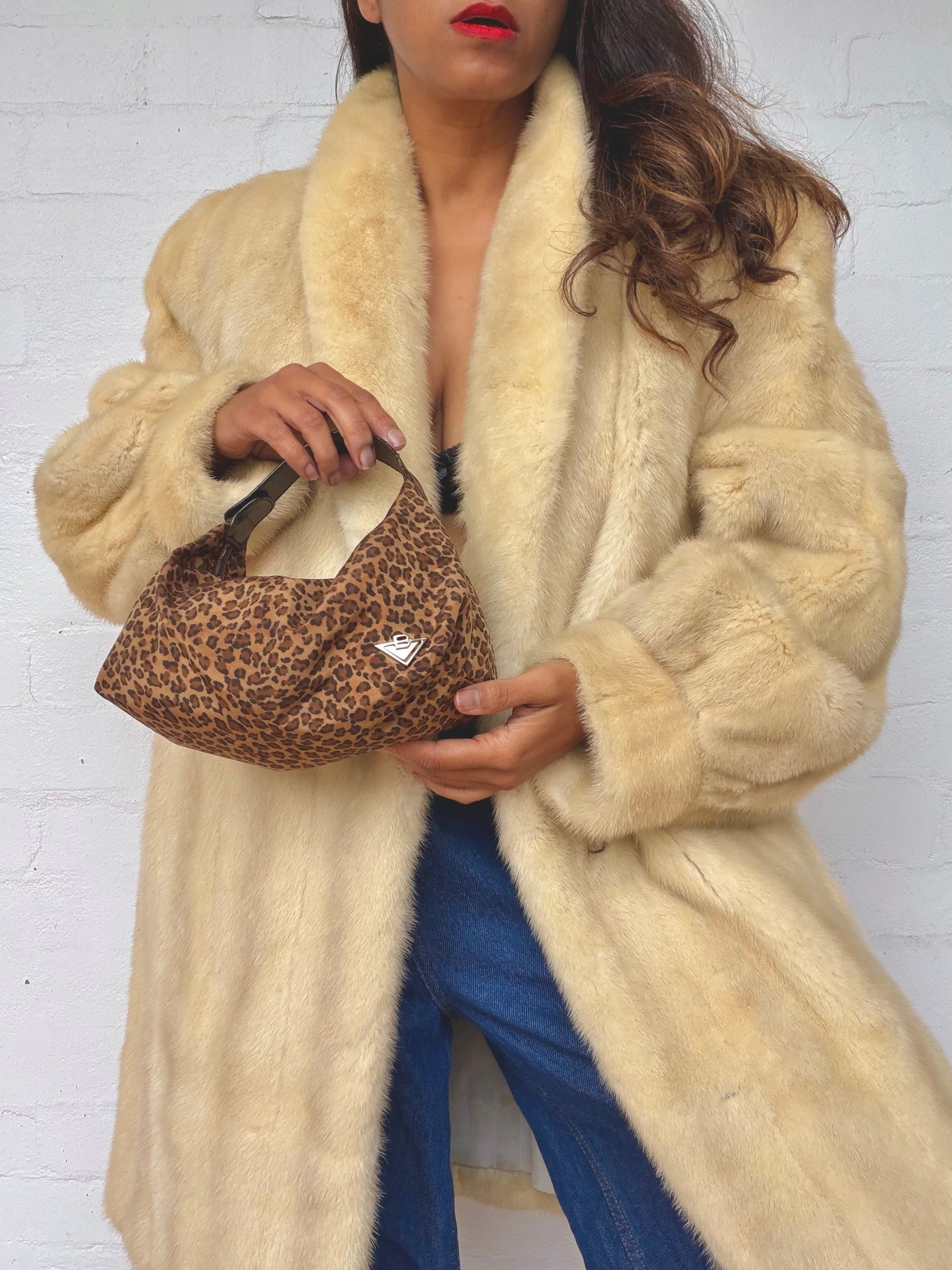 Bottega Veneta Leopard Leather Vanity Pouch