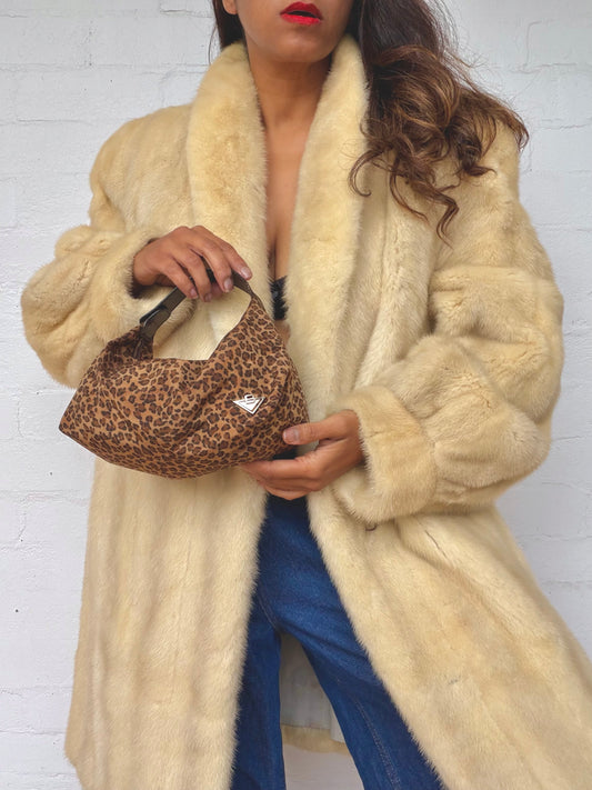 Bottega Veneta Leopard Leather Vanity Pouch