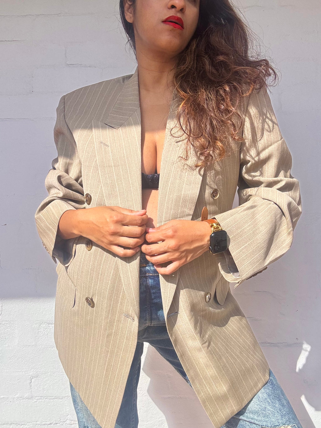 Vintage Christian Dior Double Breasted Wool Suit