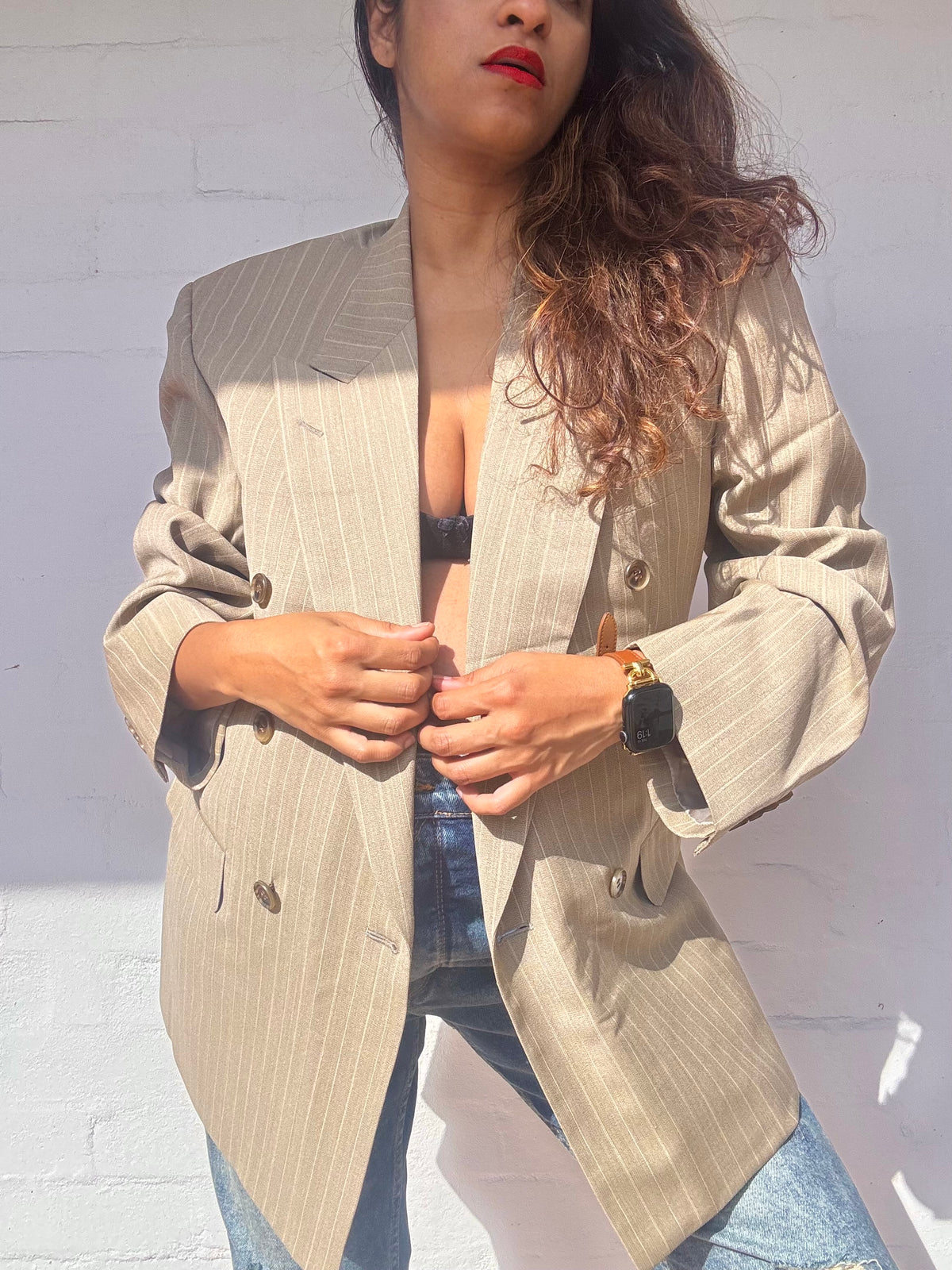 Vintage Christian Dior Double Breasted Wool Suit
