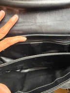 Vintage Celine Horse Carriage Leather Shoulder Bag - Black