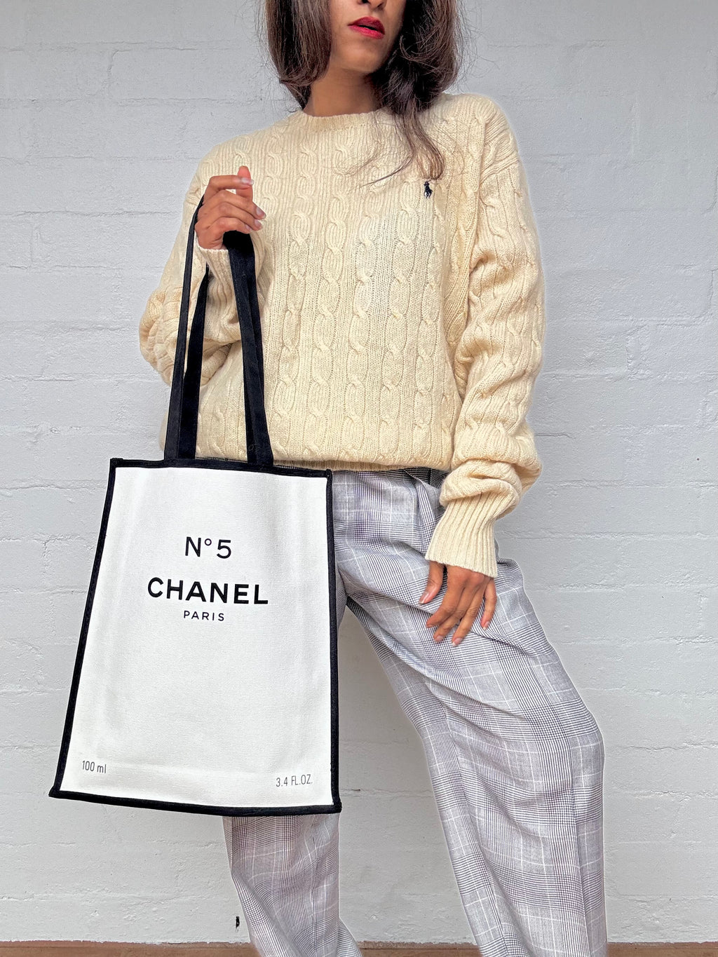 CHANEL N ° 5 100th Anniversary Tote Bag Black × White Novelty 2021