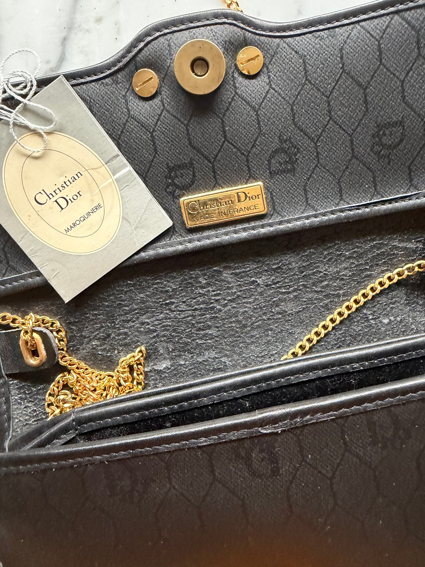Vintage Christian Dior Honeycomb Leather Bag
