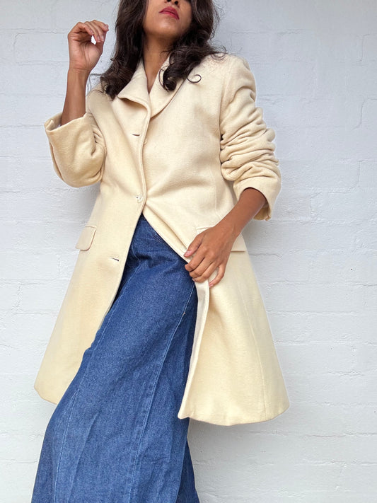 Vintage Esprit Padded Cashmere Blend Coat
