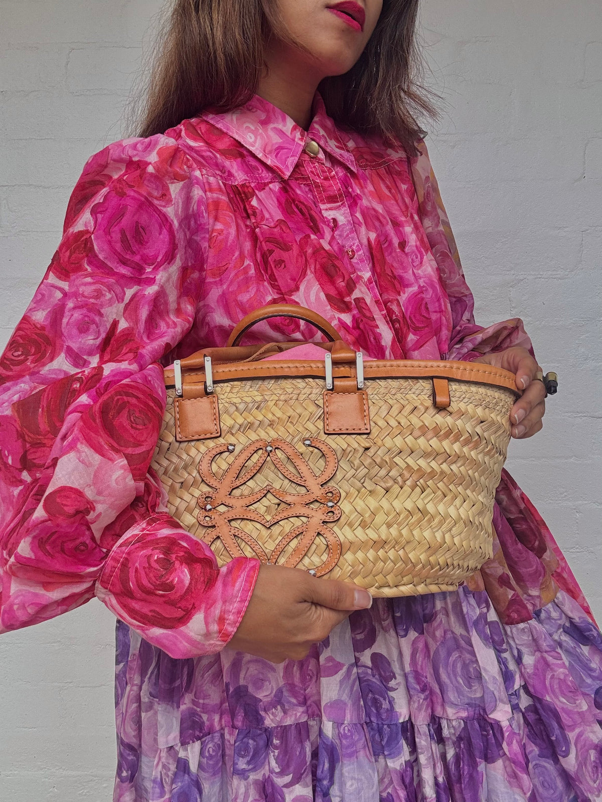 Rare Loewe East To West Basket Bag