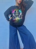 Gucci Black Knit Sequined Bosco & Orso Sweatshirt