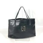 FENDI Leather Tote Bag - Black