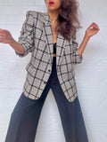 Authentic Dior Hounds-tooth Tweed Wool Blazer