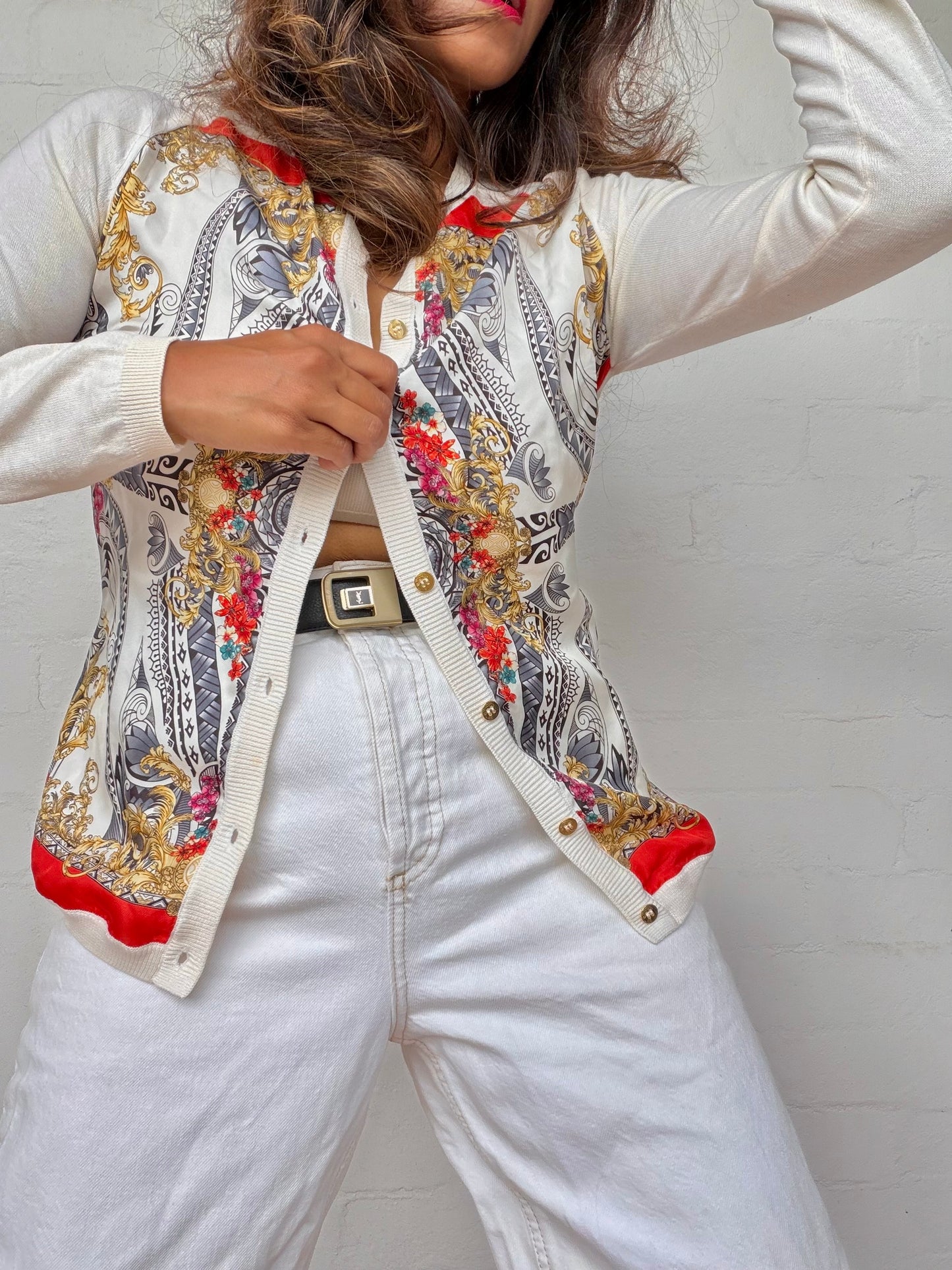 Versace Silk Knit Cardigan
