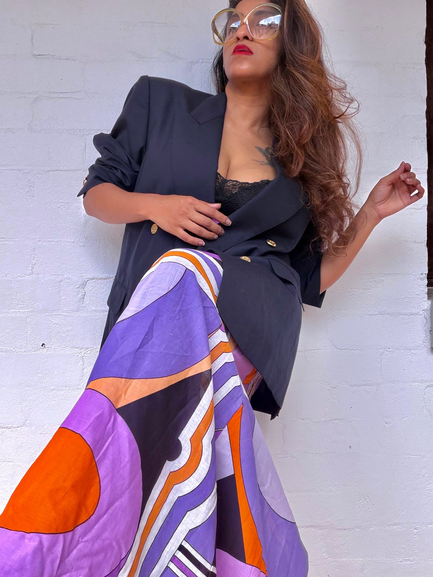 Retro Style Wide Leg Pants