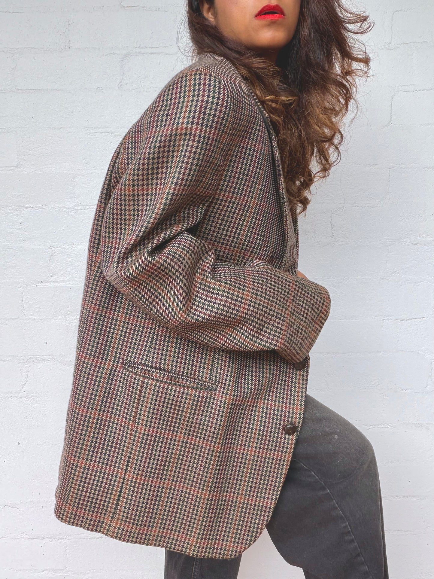 Vintage Wool Plaid Blazer