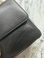 Vintage Chanel Coco Mark Perforated Leather Bicolour Flap Bag