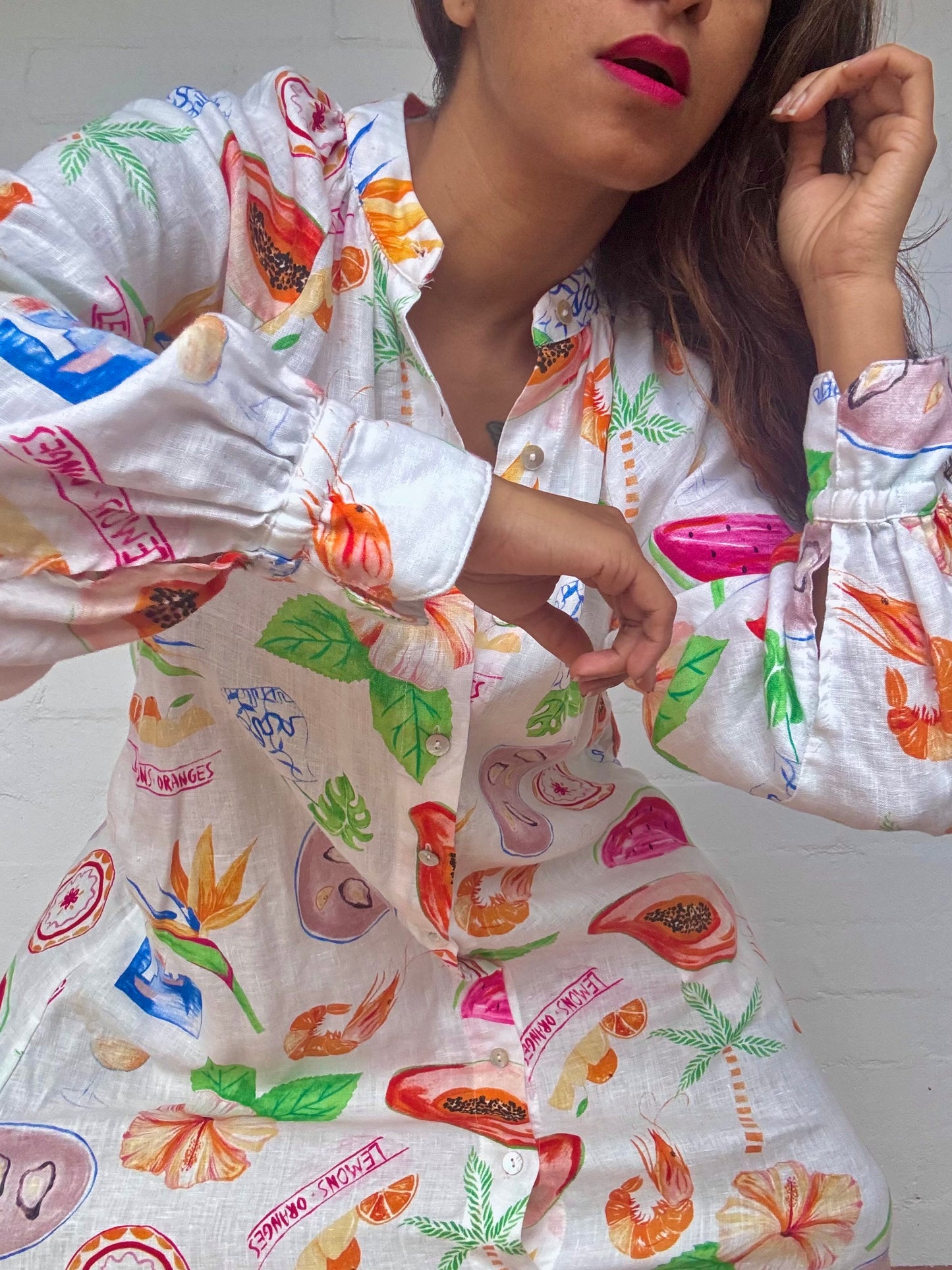Sheike Printed Linen Maxi Dress