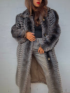Vintage Parisian Faux Fur Coat