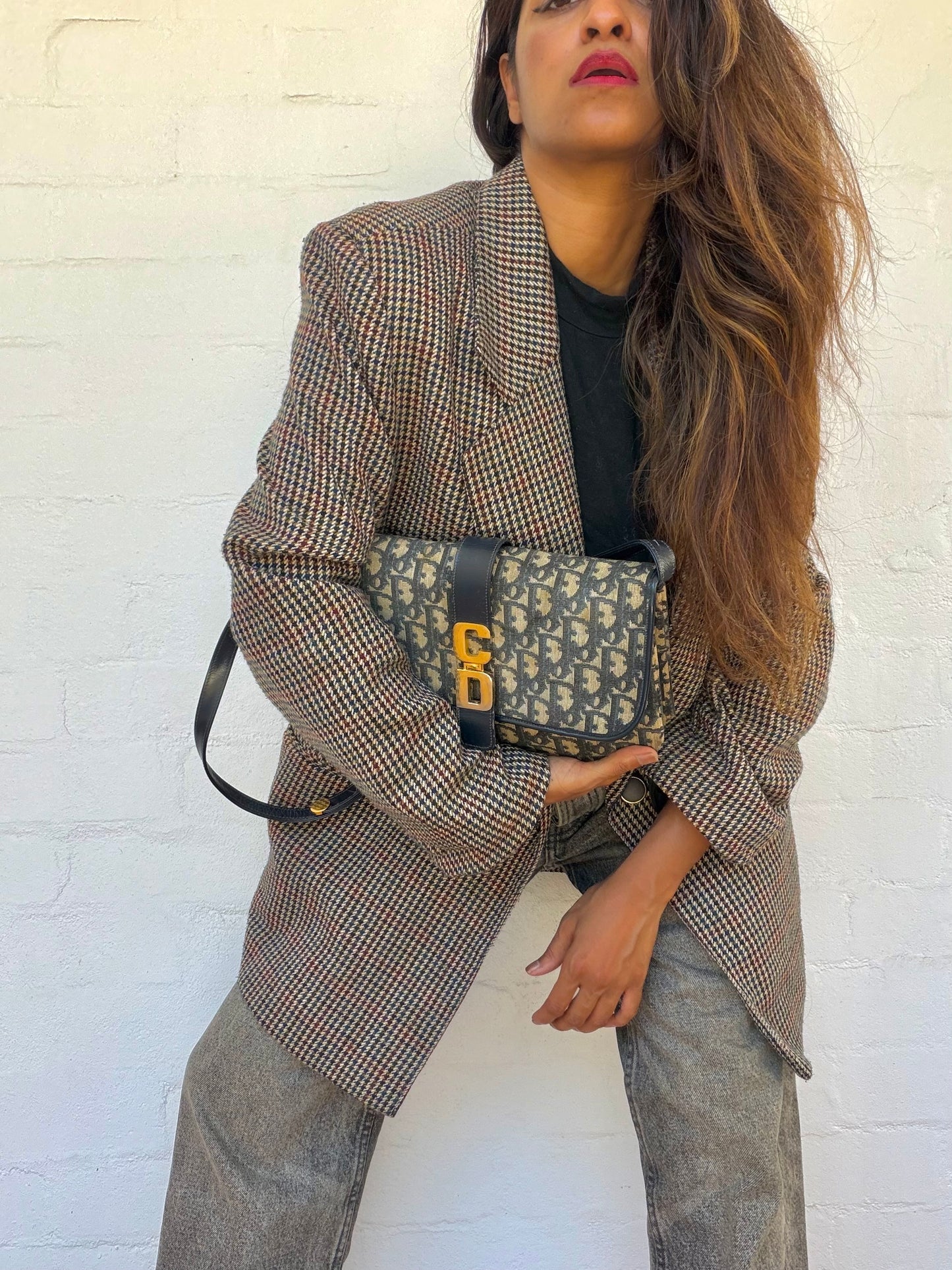Rare Vintage Christian Dior Trotter Shoulder Bag