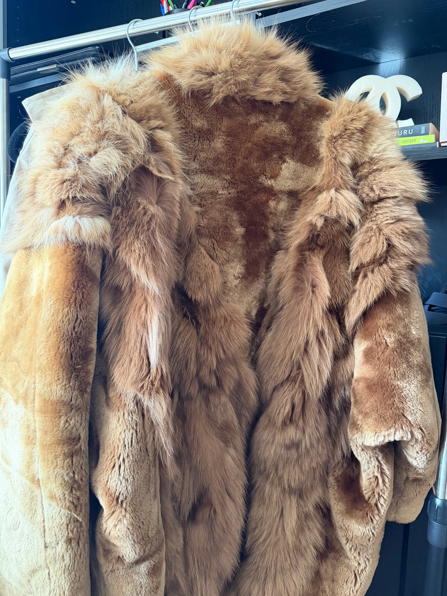 Vintage Caramel Brown Fur Coat