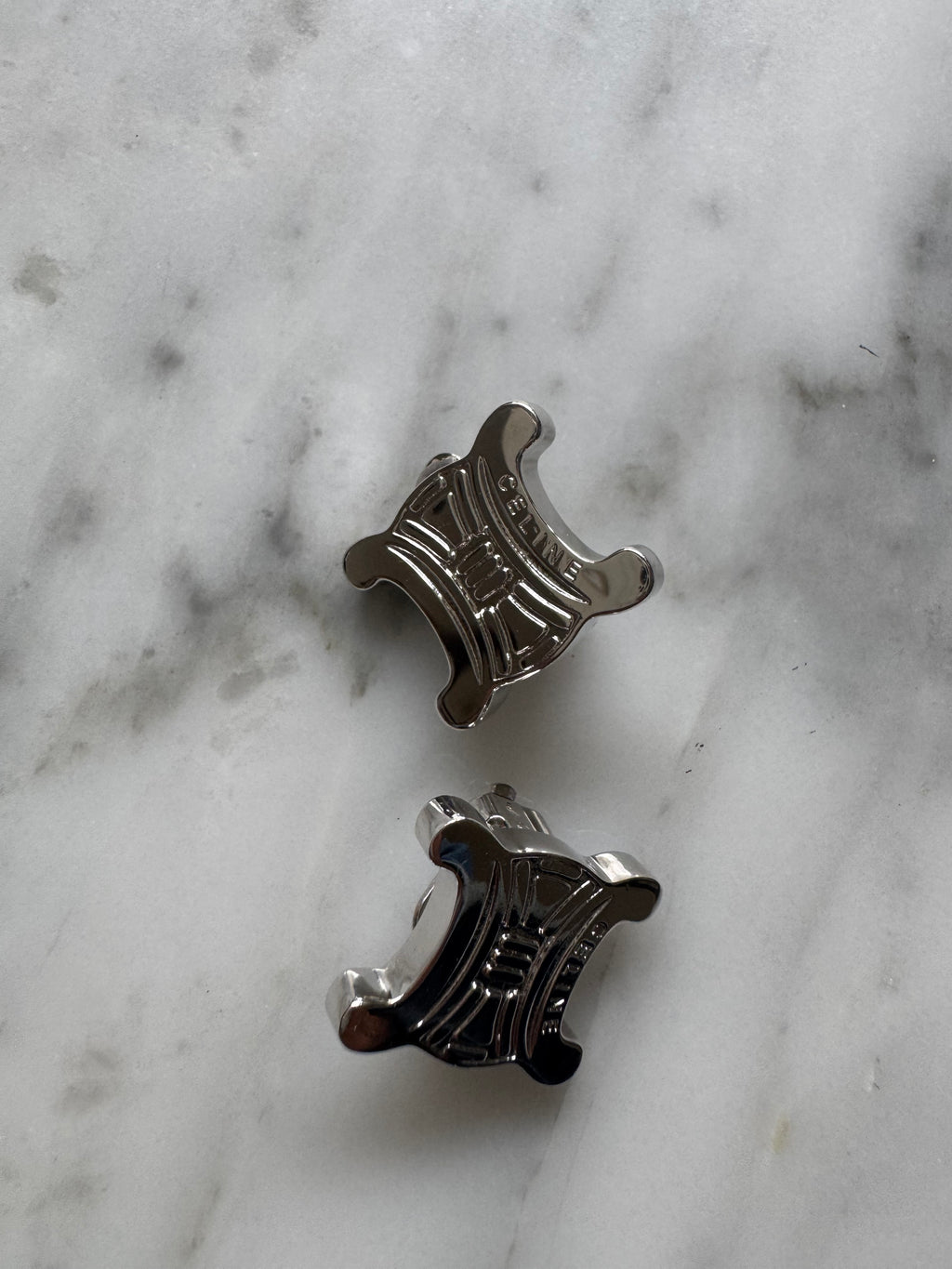 Vintage Céline Triomphe Clip Earrings