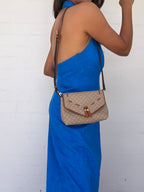Sheike Halter Button-Through Midi Dress - Cobalt Blue