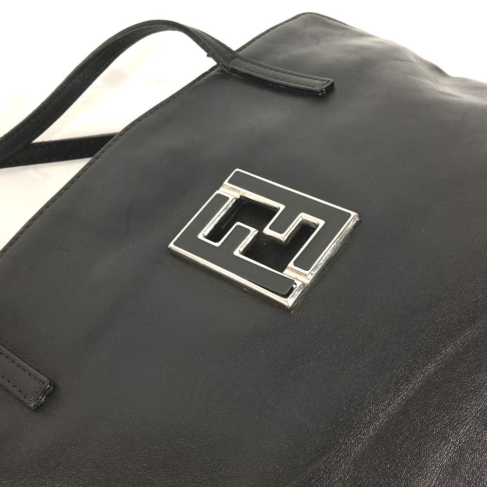 FENDI Leather Tote Bag - Black
