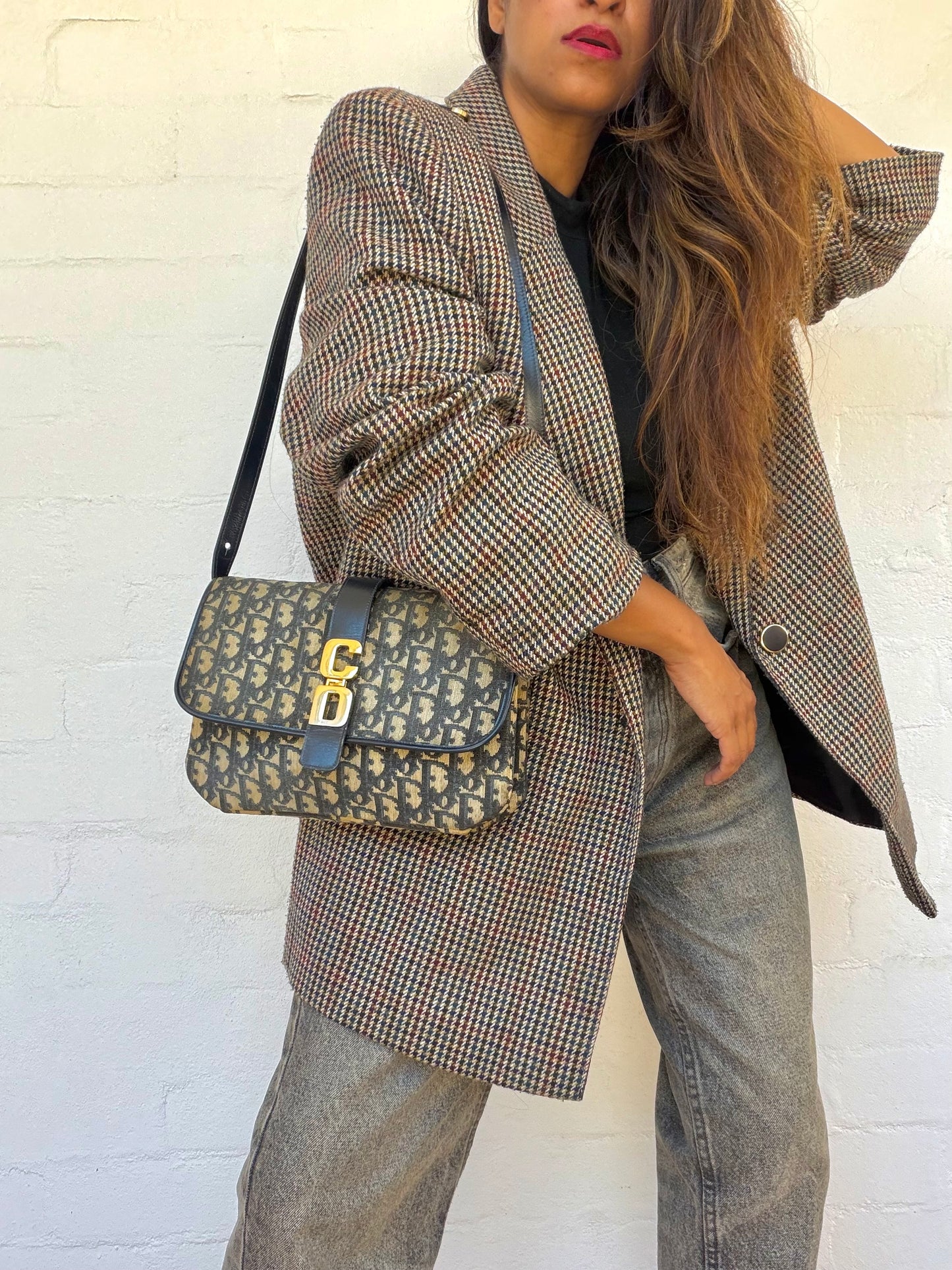 Rare Vintage Christian Dior Trotter Shoulder Bag