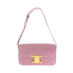Celine Pink Leather Medium Triomphe Shoulder Bag