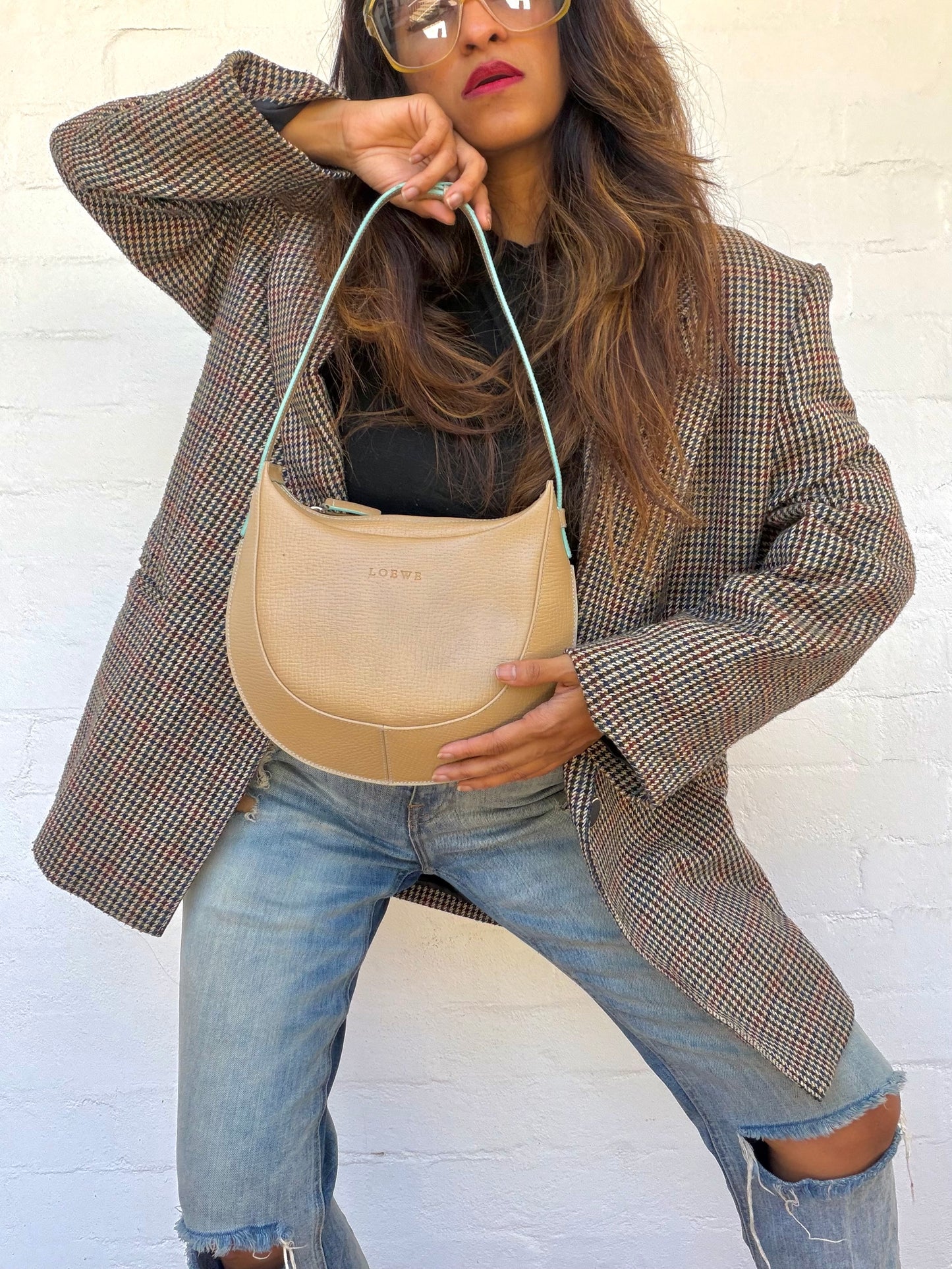 Vintage Loewe Half Moon Shoulder Bag